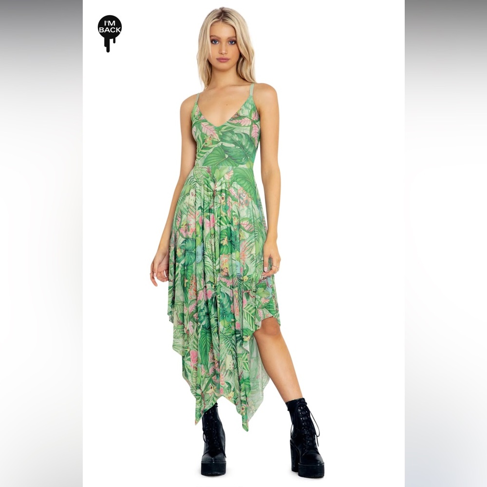 Grass Type Handkerchief Dress, Blackmilk Size Small